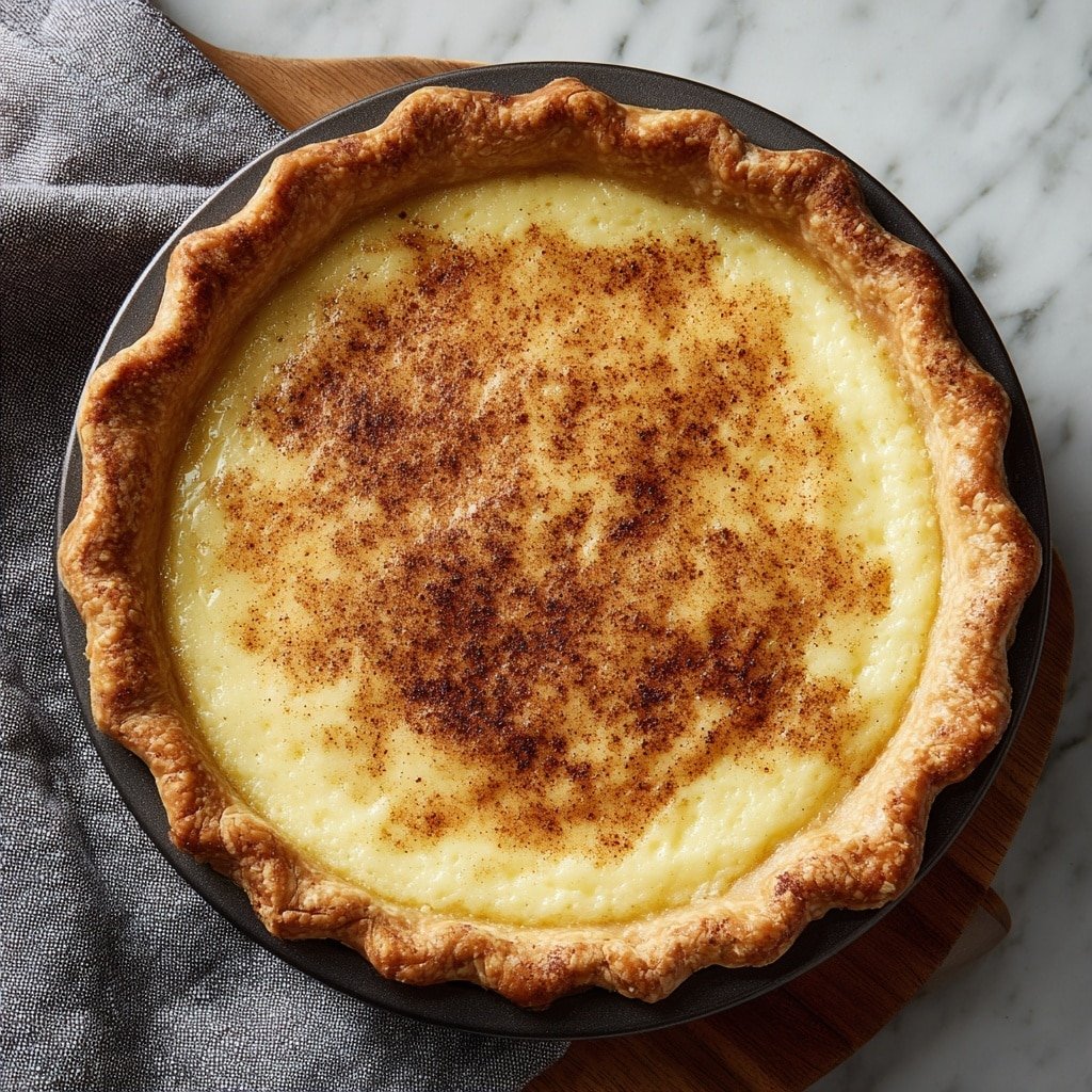 Maple Bourbon Buttermilk Pie Recipe - Recipe Image — Maple Bourbon Buttermilk Pie, bourbon pie recipe, maple dessert, custard pie with bourbon, easy bourbon pie