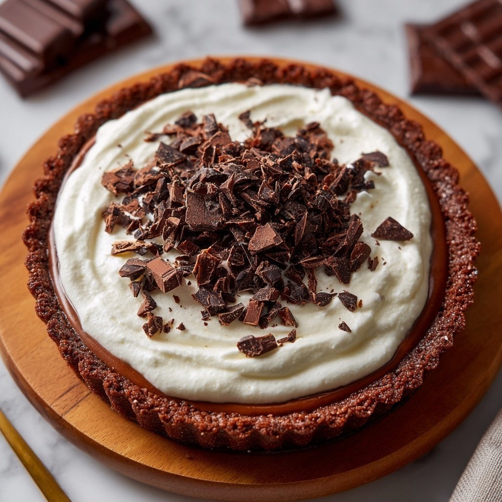 Chocolate Espresso Pie Recipe - Recipe Image — Chocolate Espresso Pie, easy chocolate espresso pie, rich coffee chocolate dessert, homemade coffee chocolate pie, decadent espresso chocolate tart