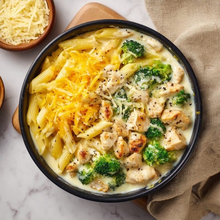 One-Pot Cheesy Broccoli and Chicken Pasta Recipe