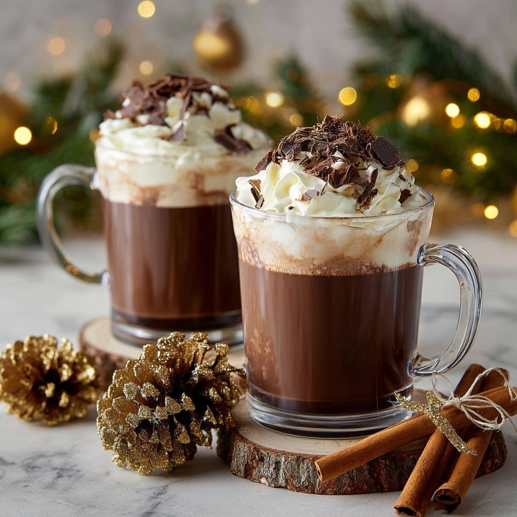 Eggnog Hot Chocolate Recipe - Recipe Image — Eggnog Hot Chocolate, festive hot chocolate recipe, cozy holiday drinks, simple eggnog chocolate, easy hot chocolate with eggnog