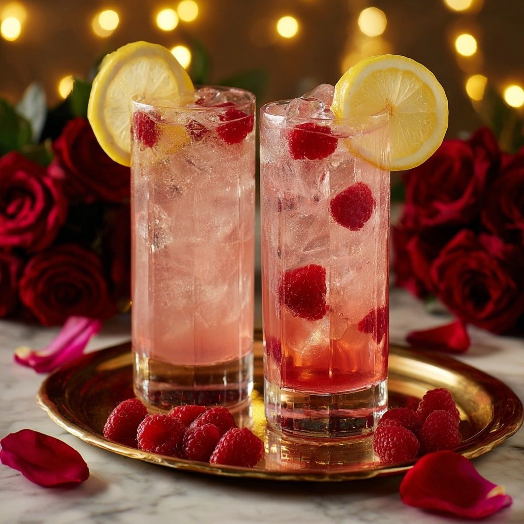 Raspberry Lemon Fizz Recipe - Recipe Image — Raspberry Lemon Fizz, Raspberry Lemon Fizz recipe, sparkling raspberry lemonade, refreshing citrus drinks, easy fruit fizzy drinks