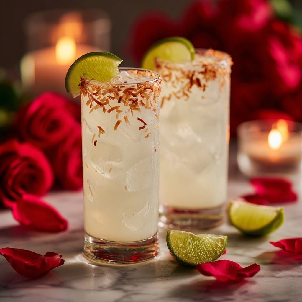 Coconut Lime Mocktail Recipe - Recipe Image — Coconut Lime Mocktail, Coconut Lime Mocktail Recipe, Tropical Non-Alcoholic Drink, Refreshing Coconut Lime Drink, Easy Mocktail Recipes