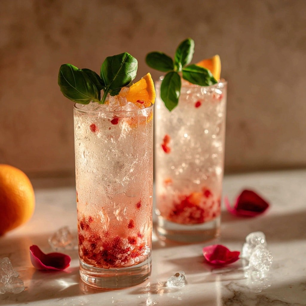 Peach Basil Smash Recipe - Recipe Image — Peach Basil Smash, Peach Basil Smash drink, summer cocktail recipes, refreshing peach cocktail, herbal fruit drinks