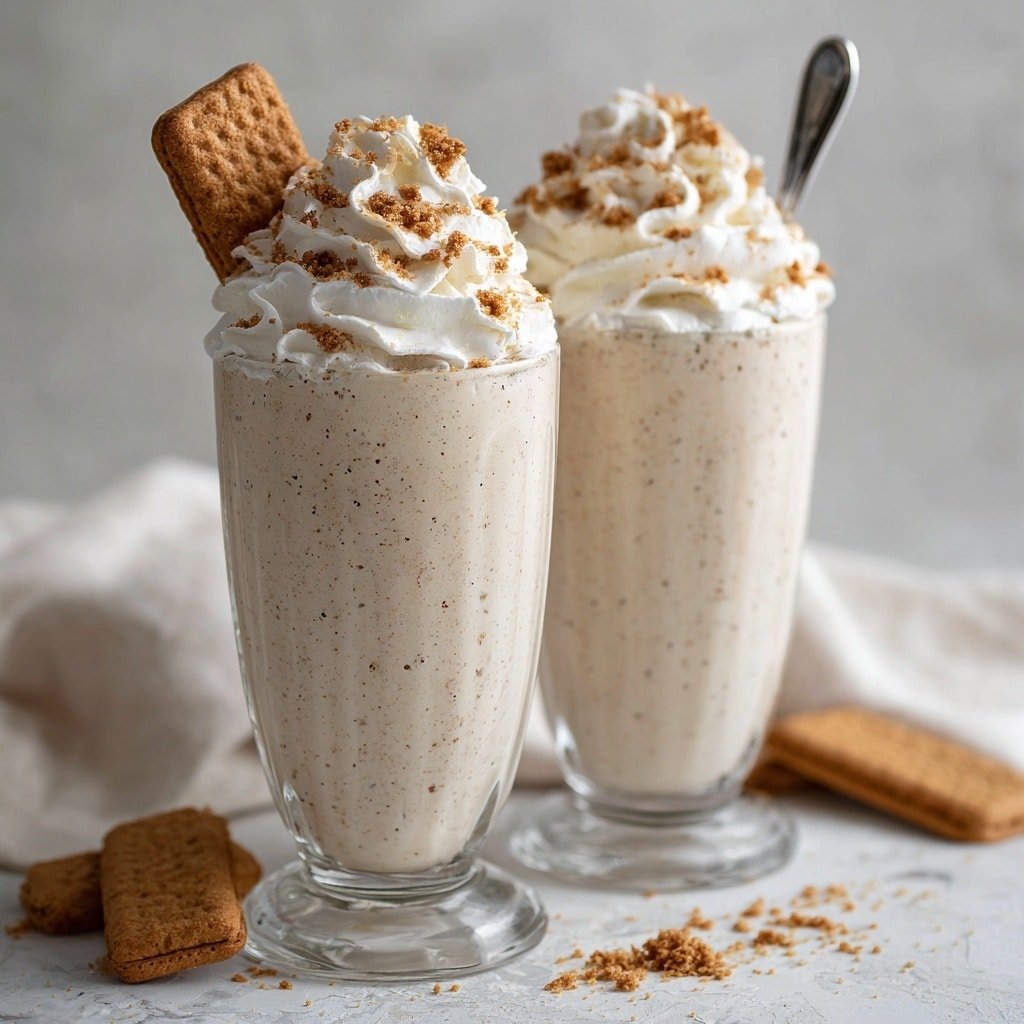 Biscoff Cookie Milkshake Recipe - Recipe Image — Biscoff Cookie Milkshake, Biscoff milkshake recipe, easy cookie milkshake, caramel cookie shake, homemade Biscoff milkshake