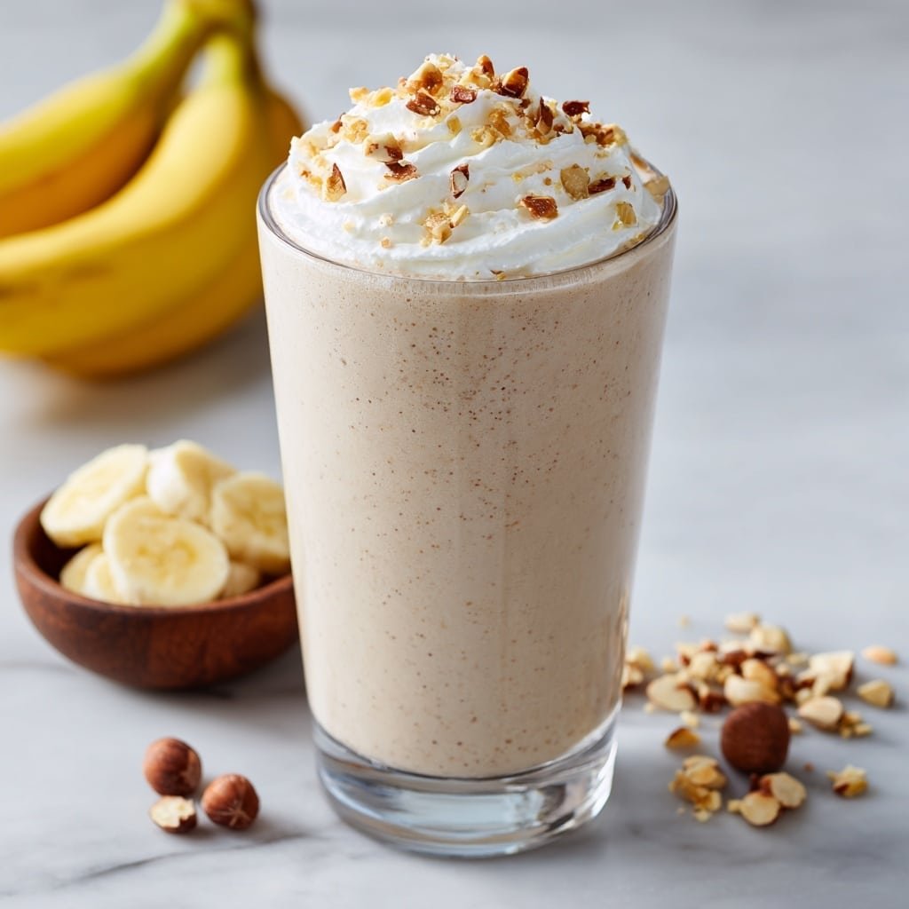 Banana Nutella Milkshake Recipe - Recipe Image — Banana Nutella Milkshake, easy banana milkshake recipes, creamy Nutella milkshake, quick dessert drinks, homemade milkshake ideas