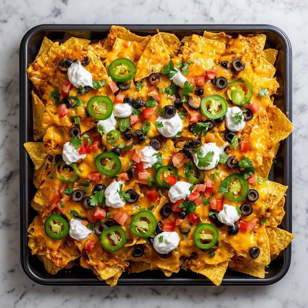 Loaded Nachos Recipe - Recipe Image — Loaded Nachos, Loaded Nachos Recipe, How to Make Loaded Nachos, Easy Loaded Nachos, Best Loaded Nachos