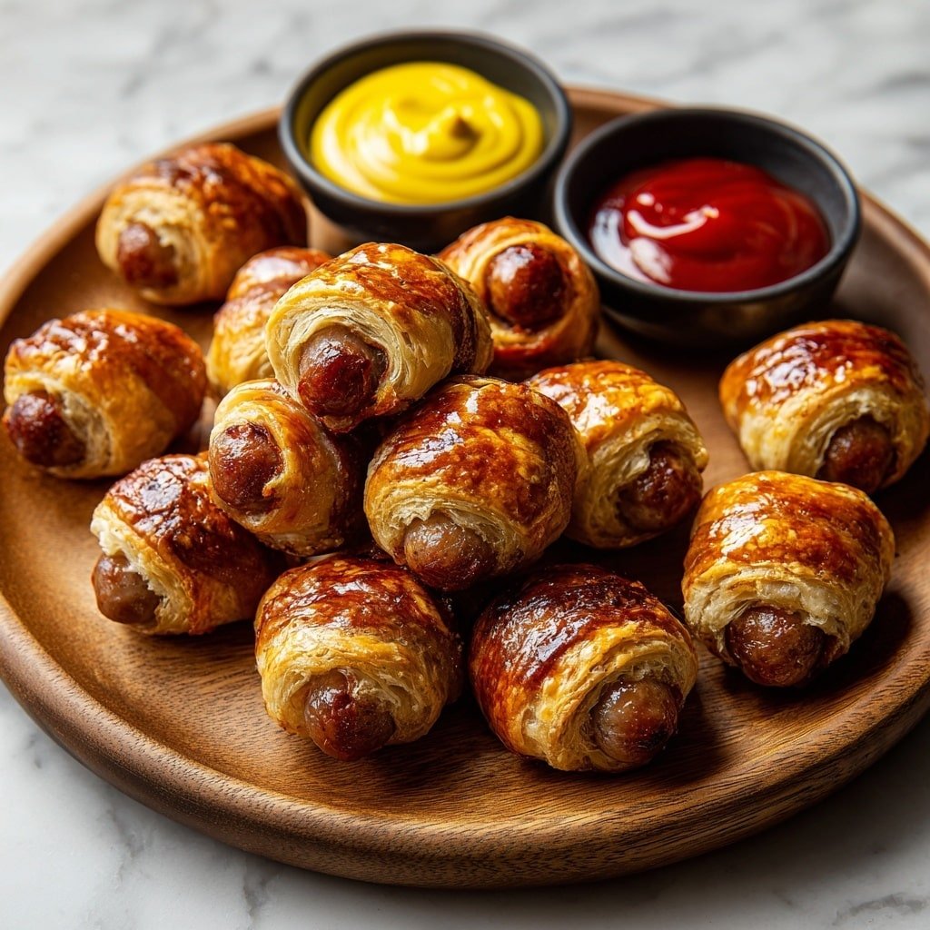 Pigs in a Blanket Recipe - Recipe Image — Pigs in a Blanket, easy pigs in a blanket recipe, homemade pigs in a blanket, crispy pigs in a blanket, best pigs in a blanket for parties