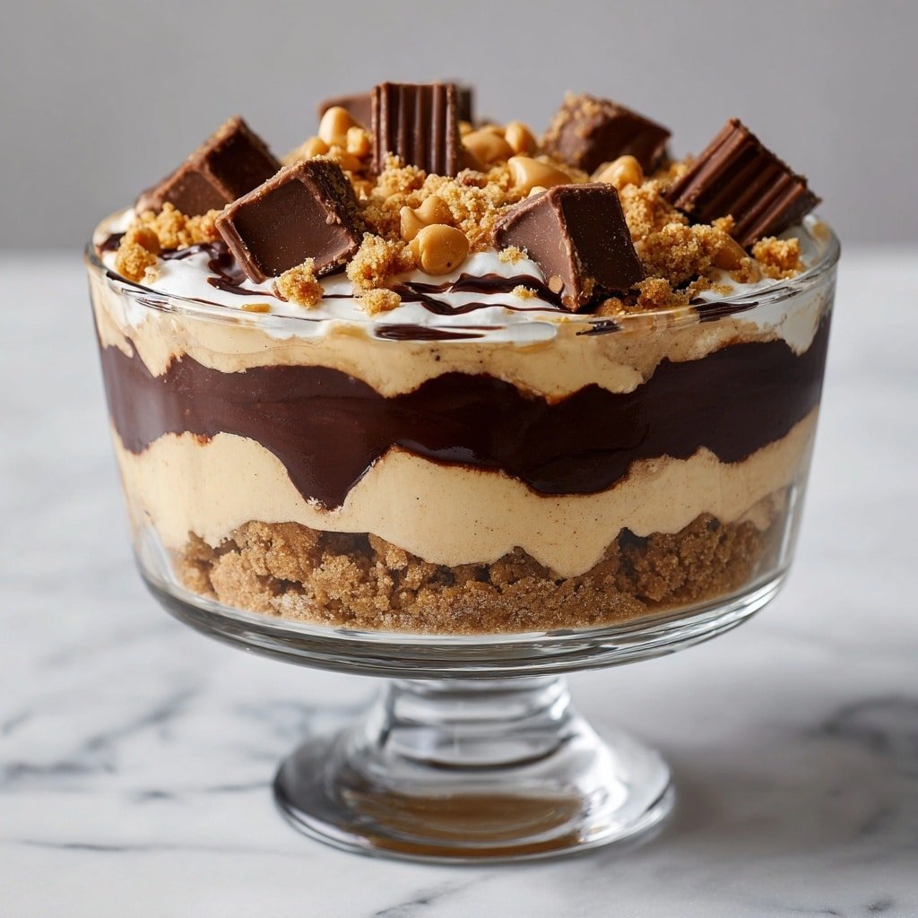 Peanut Butter Cup Sundae Recipe - Recipe Image — Peanut Butter Cup Sundae, Peanut Butter Cup Sundae recipe, chocolate ice cream dessert, easy sundae ideas, decadent ice cream treat
