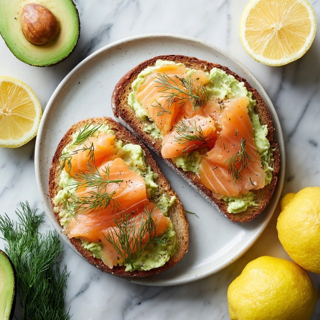 Smoked Salmon and Avocado Bruschetta Recipe - Recipe Image — Smoked Salmon and Avocado Bruschetta, smoked salmon appetizer, avocado toppings, easy bruschetta recipe, fancy healthy snack
