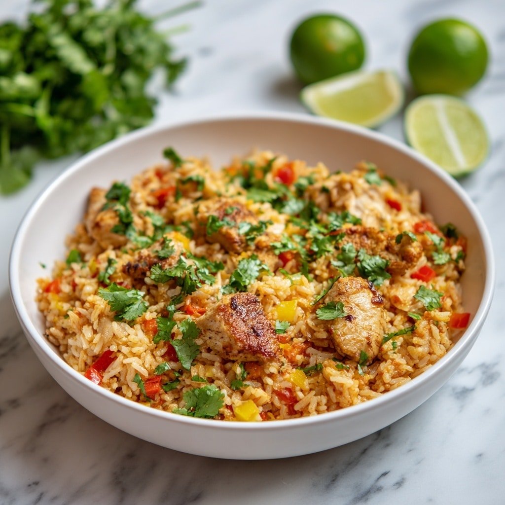 One-Pot Chicken Fajita Rice Recipe - Recipe Image — One-Pot Chicken Fajita Rice, Chicken Fajita Rice, Easy Fajita Rice Recipe, Weeknight Chicken Rice Dish, One-Pan Fajita Meal
