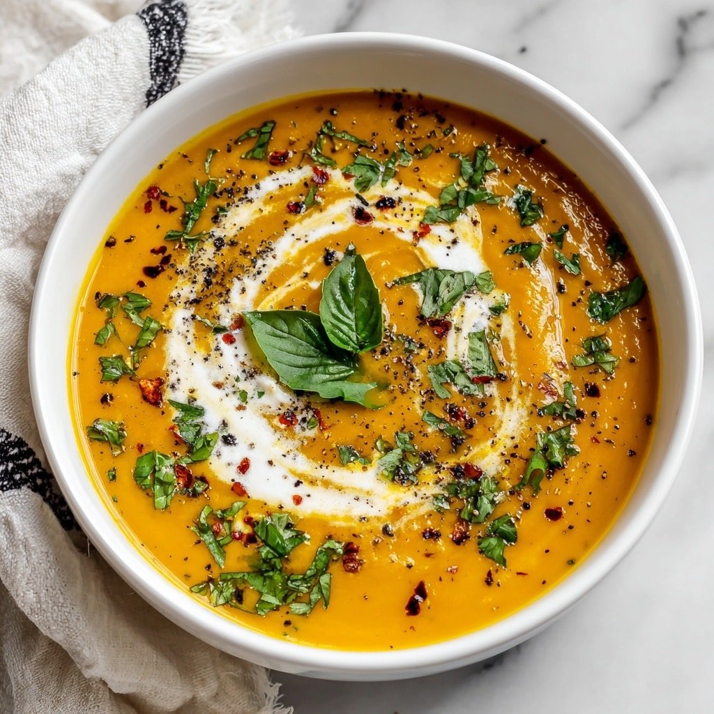 One-Pot Creamy Tomato Basil Soup Recipe - Recipe Image — One-Pot Creamy Tomato Basil Soup, easy tomato basil soup, homemade tomato soup, quick tomato basil recipe, comforting tomato basil dish