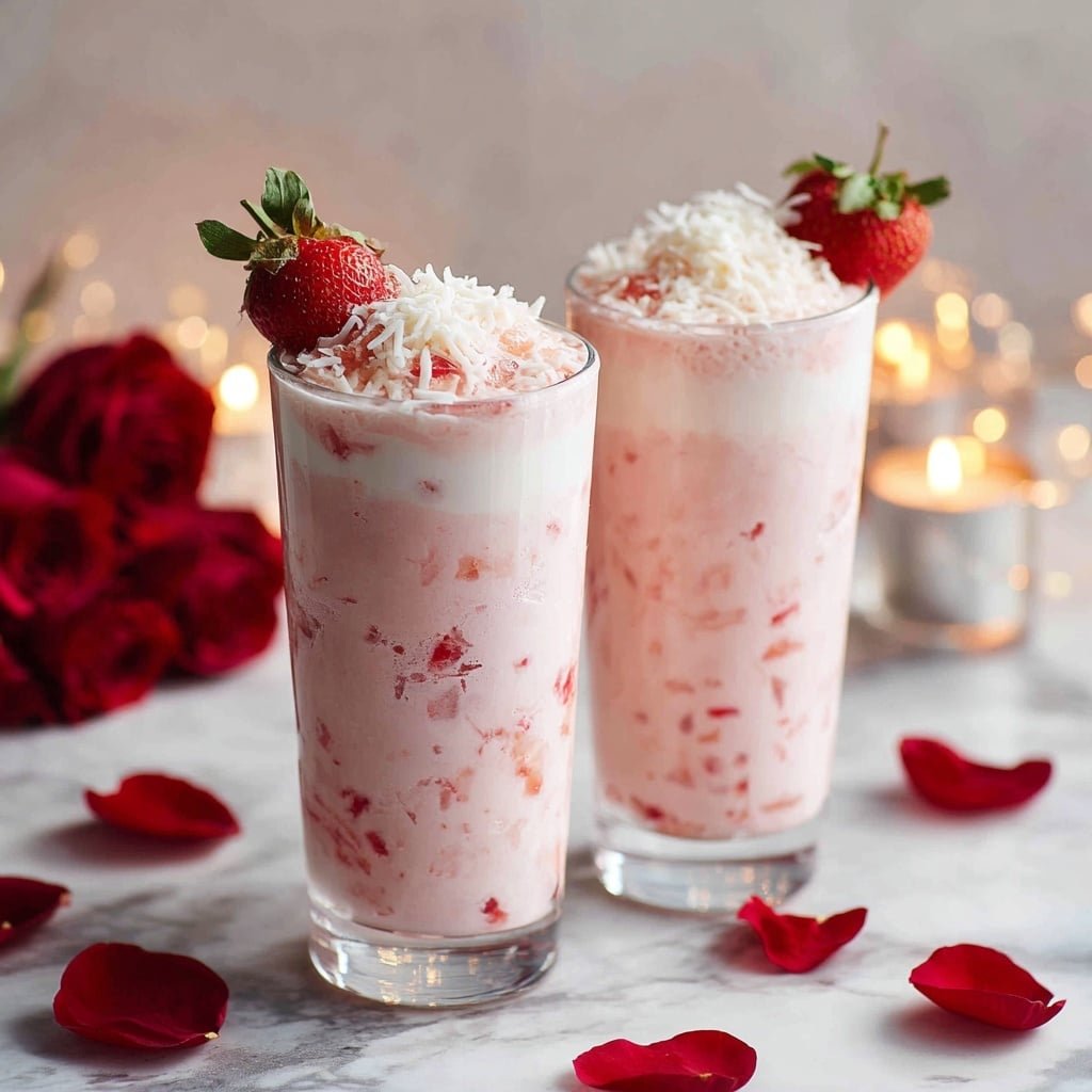 Creamy Strawberry Coconut Mocktail Recipe