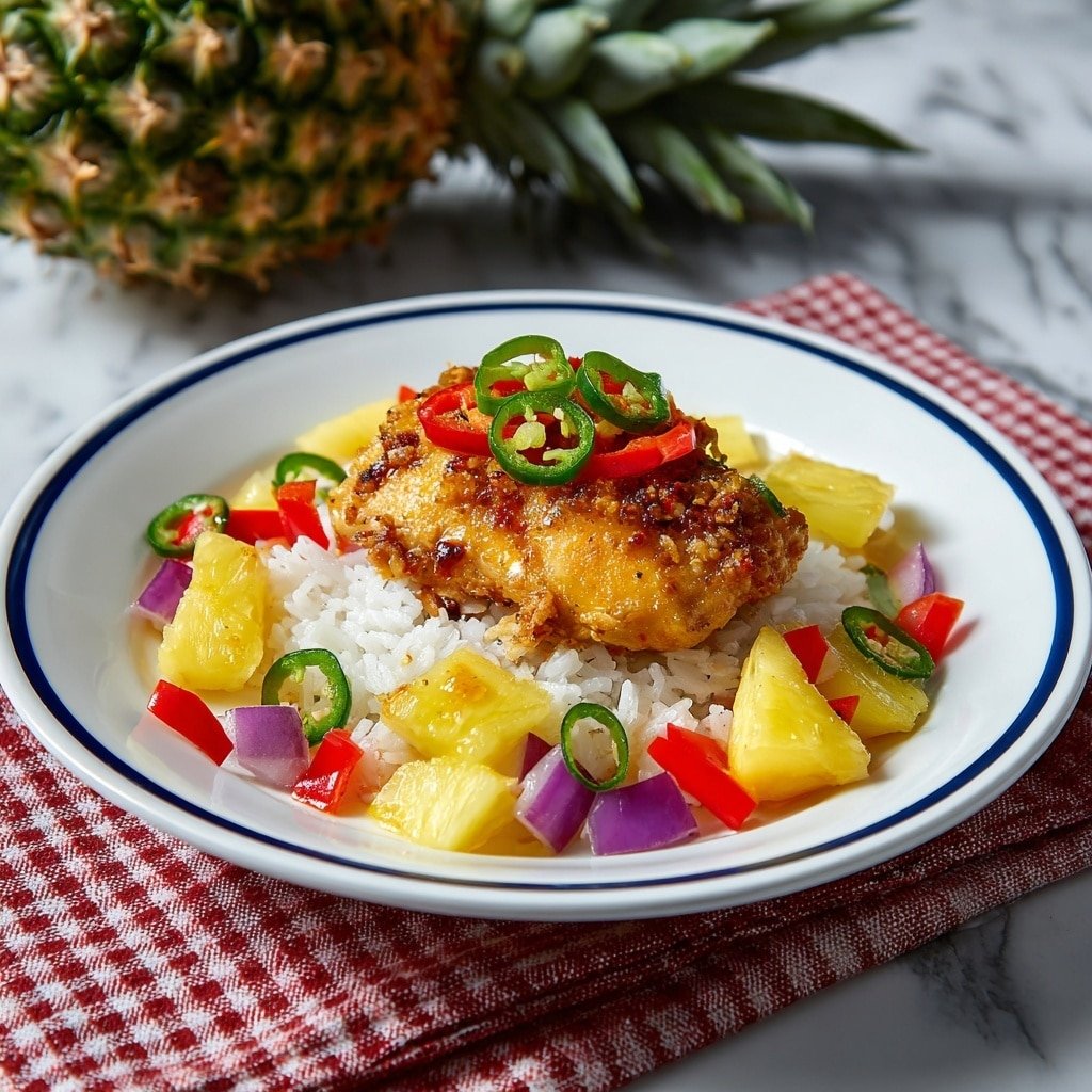 Crockpot Pineapple Brown Sugar Chicken Recipe - Recipe Image — Crockpot Pineapple Brown Sugar Chicken, slow cooker pineapple chicken, easy pineapple chicken recipe, sweet and savory chicken, tropical chicken dinner