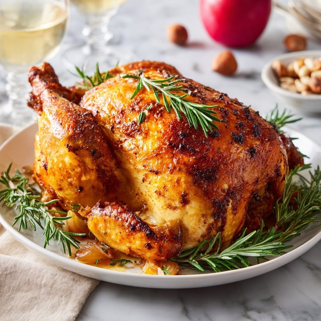 Perfectly Brined & Roasted Herb-Butter Turkey Recipe - Recipe Image — Perfectly Brined & Roasted Herb-Butter Turkey, turkey roasting tips, herb-infused turkey recipe, juicy roasted turkey, holiday turkey prep