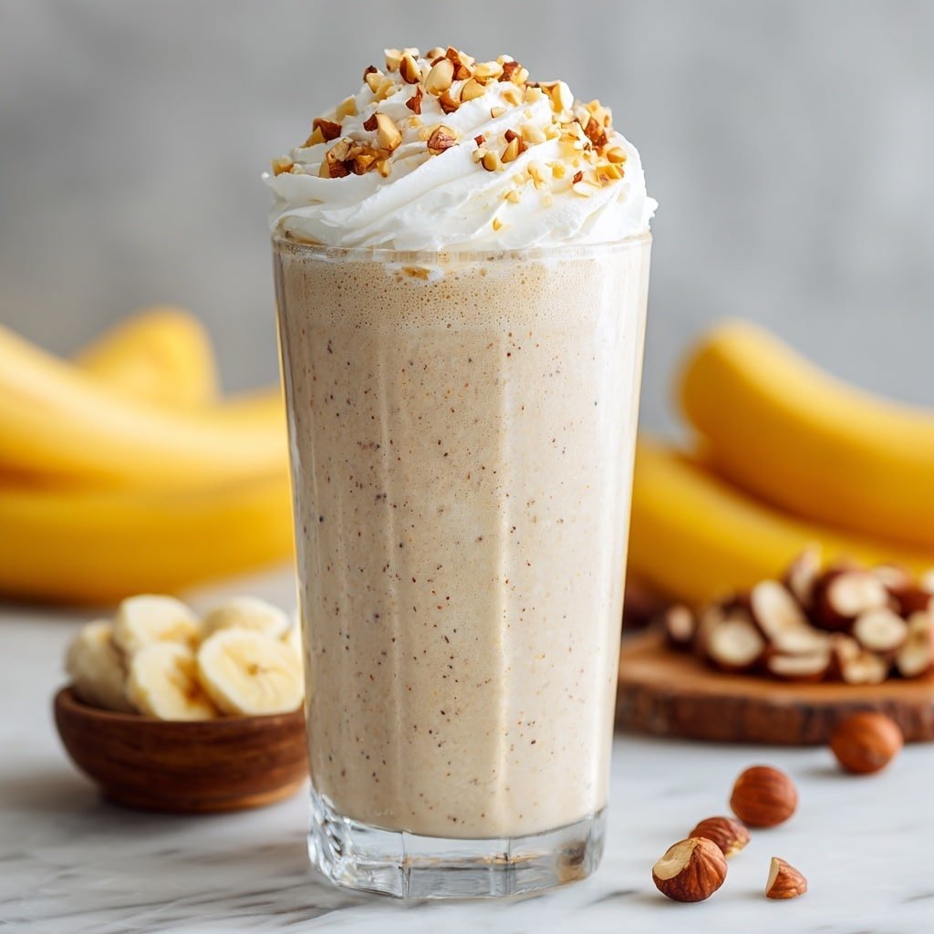 Banana Nutella Milkshake Recipe - Recipe Image — Banana Nutella Milkshake, easy banana milkshake recipes, creamy Nutella milkshake, quick dessert drinks, homemade milkshake ideas
