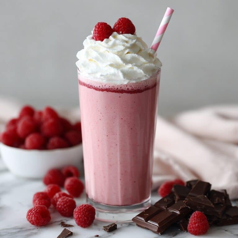 Raspberry White Chocolate Milkshake Recipe