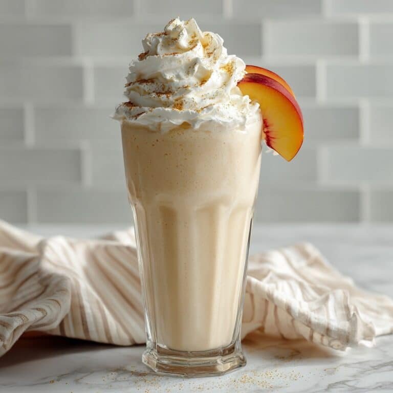 Creamy Peach Vanilla Milkshake Recipe
