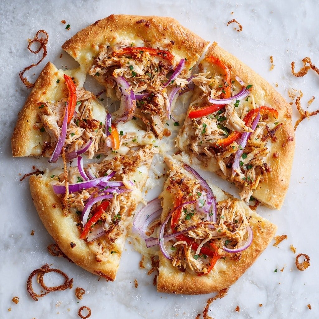 BBQ Chicken Flatbread Recipe - Recipe Image — BBQ Chicken Flatbread, BBQ Chicken Flatbread recipe, easy BBQ flatbread, homemade BBQ flatbread, quick dinner flatbread