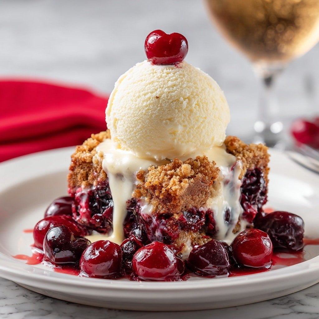 Cherry Dump Cake Recipe - Recipe Image — Cherry Dump Cake, easy cherry dessert, comforting cherry cake, quick fruit dessert, simple dump cake recipe