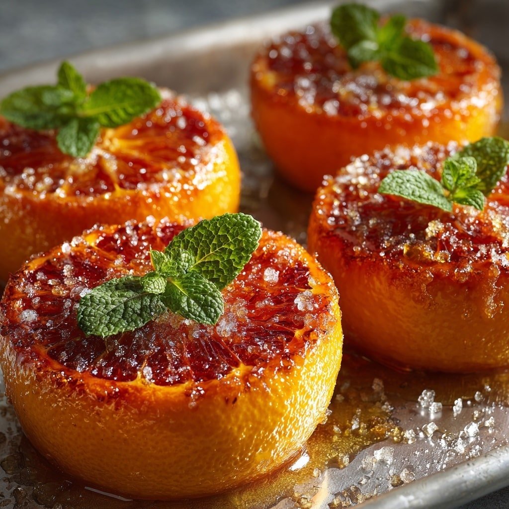 Grapefruit Brûlée Recipe - Recipe Image — Grapefruit Brûlée, easy grapefruit dessert, healthy breakfast ideas, citrus dessert recipe, caramelized fruit