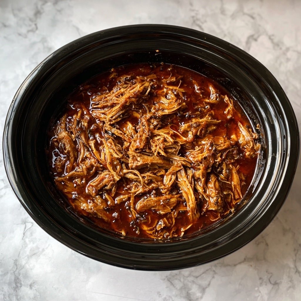 Slow Cooker BBQ Pulled Pork Recipe - Recipe Image — Slow Cooker BBQ Pulled Pork, BBQ Pulled Pork Recipe, Easy Pulled Pork, Slow Cooker Pork, Juicy BBQ Pulled Pork