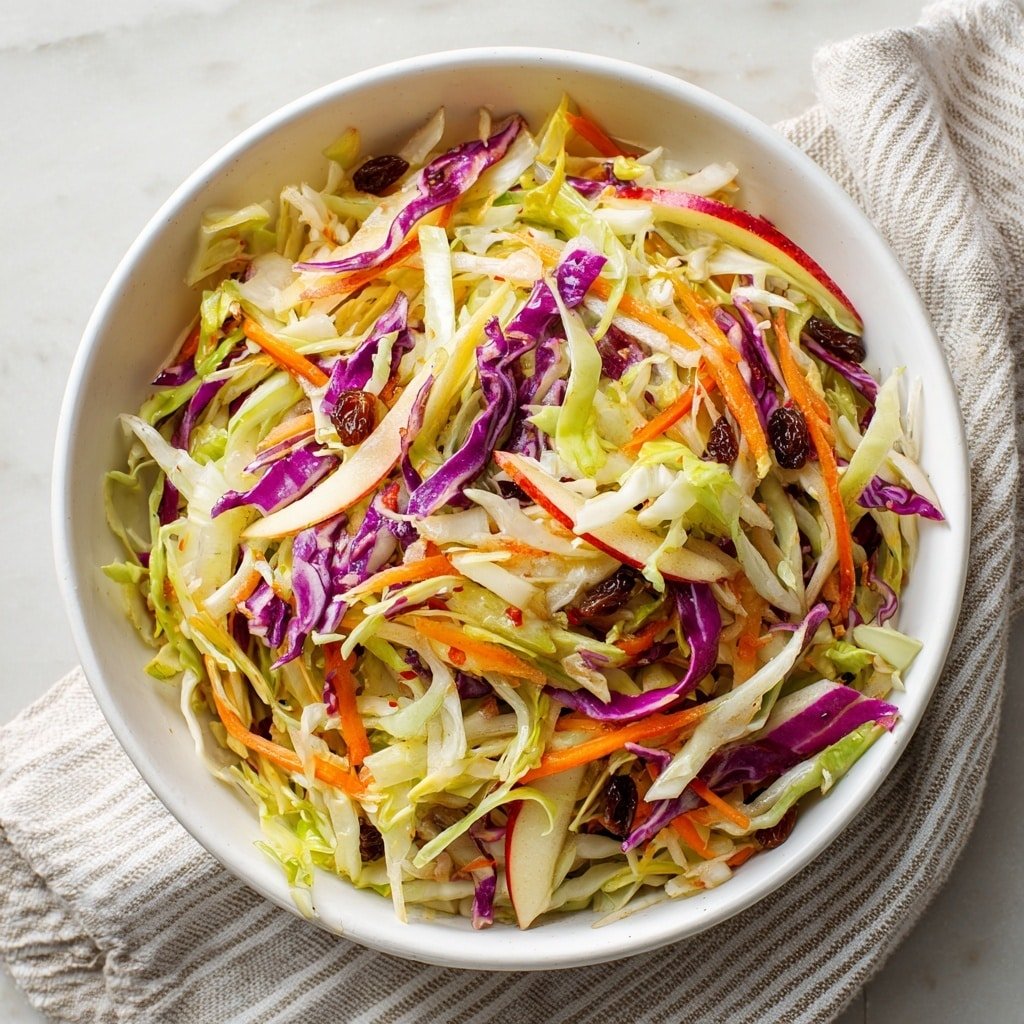 Cabbage and Apple Slaw Recipe - Recipe Image — Cabbage and Apple Slaw, healthy slaw recipes, easy side salads, crunchy cabbage slaw, fresh apple slaw