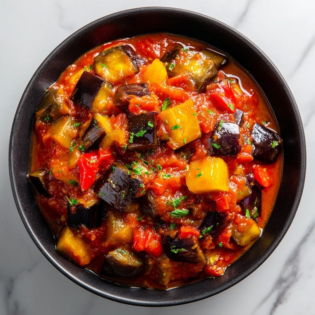 Crockpot Ratatouille Recipe - Recipe Image — Crockpot Ratatouille, easy vegetable stew, slow cooker ratatouille, healthy vegetable recipes, comforting vegetable dish