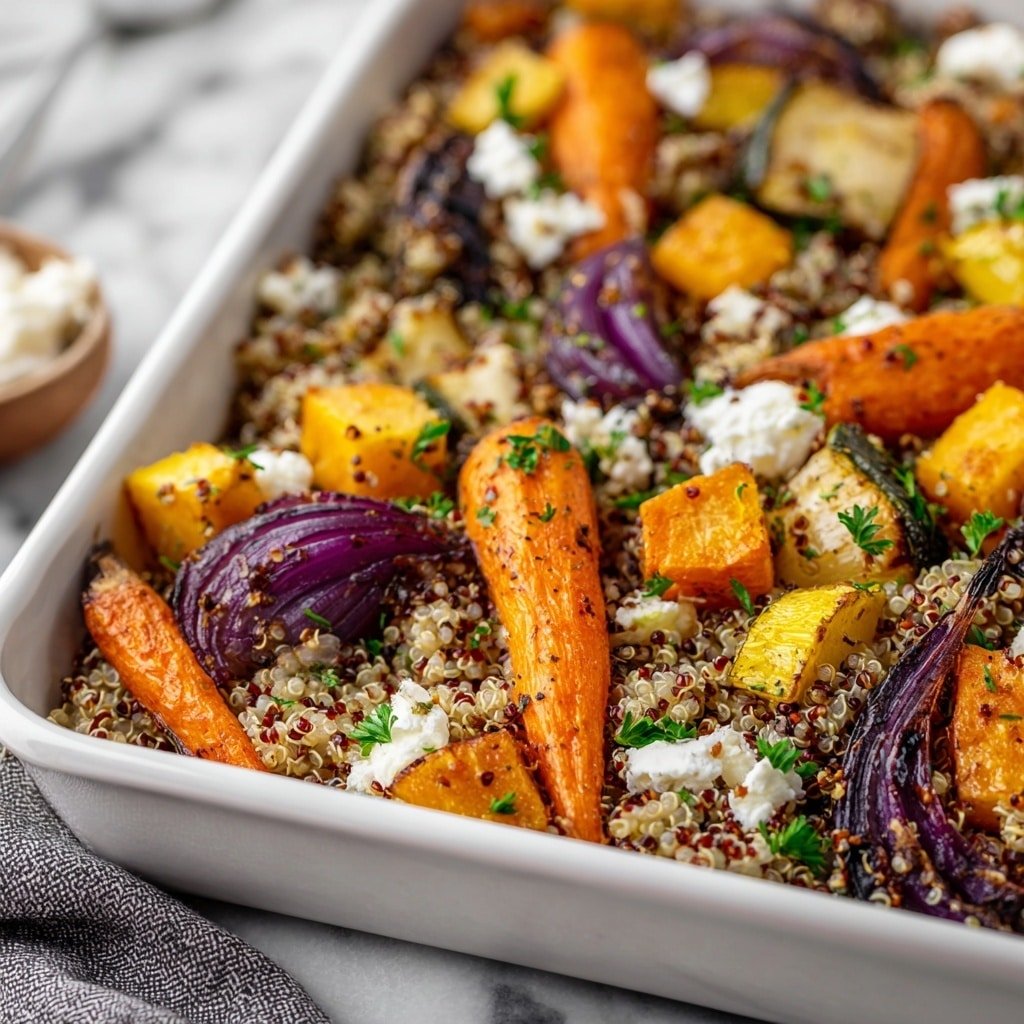 Roasted Vegetable and Quinoa Salad Recipe - Recipe Image — Roasted Vegetable and Quinoa Salad, healthy roasted vegetable salad, easy quinoa salad recipe, seasonal vegetable salad, nutritious vegan side dish