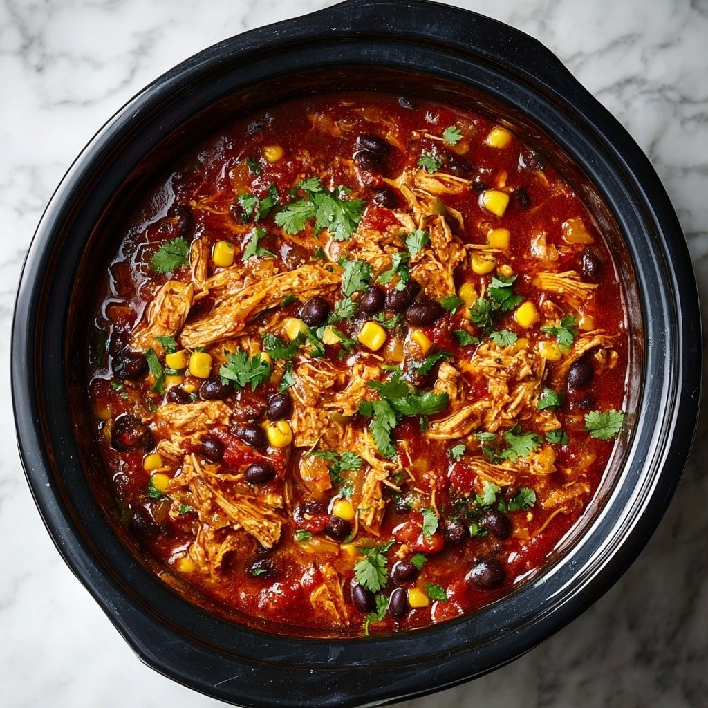 Crockpot Salsa Chicken Recipe - Recipe Image — Crockpot Salsa Chicken, easy slow cooker chicken recipes, weeknight dinner ideas, flavorful shredded chicken, simple Crockpot chicken dish