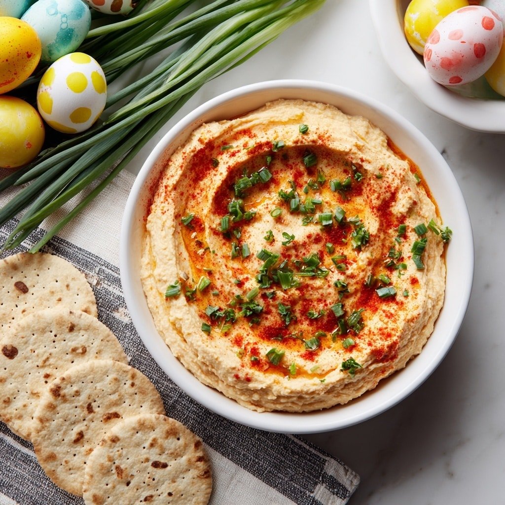 Roasted Red Pepper Hummus Recipe - Recipe Image — Roasted Red Pepper Hummus, roasted red pepper hummus recipe, easy hummus dip, homemade veggie dip, vibrant appetizer