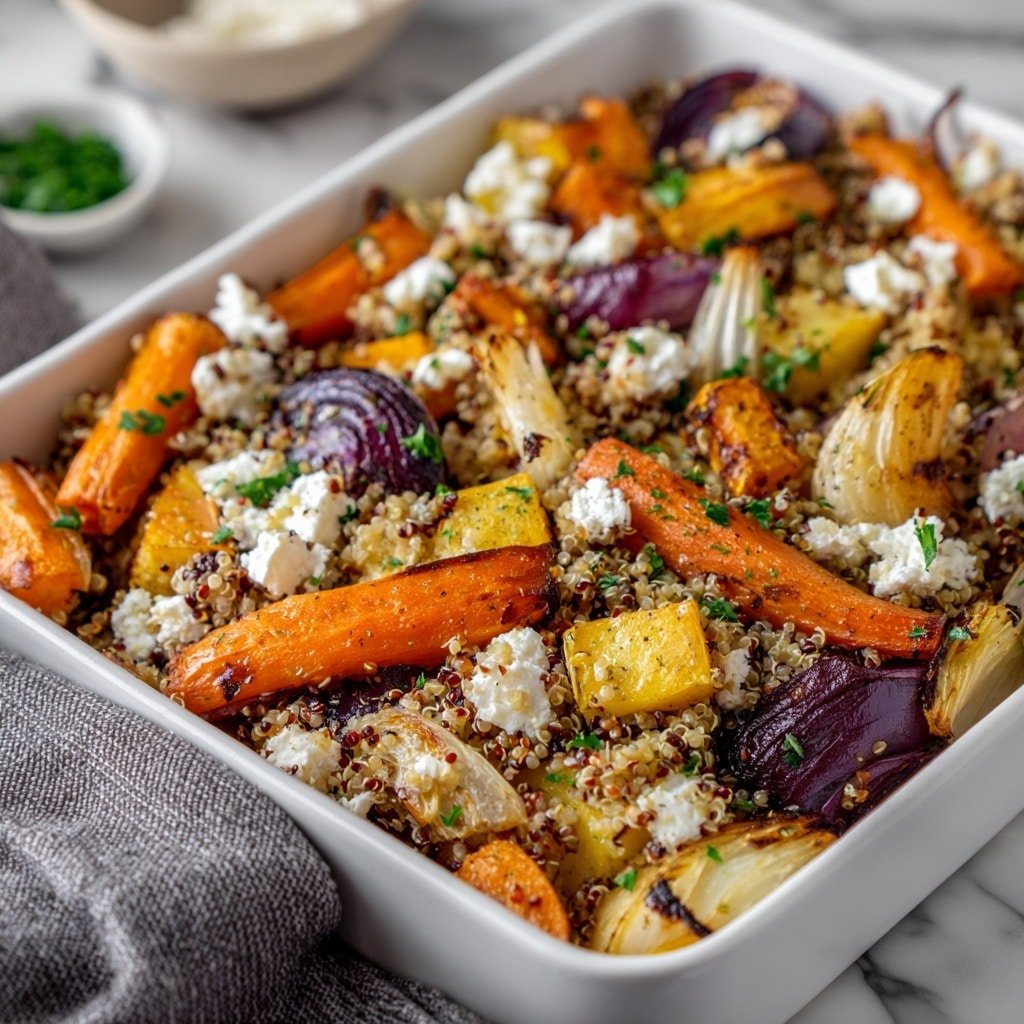 Roasted Vegetable and Quinoa Salad Recipe - Recipe Image — Roasted Vegetable and Quinoa Salad, healthy roasted vegetable salad, easy quinoa salad recipe, seasonal vegetable salad, nutritious vegan side dish