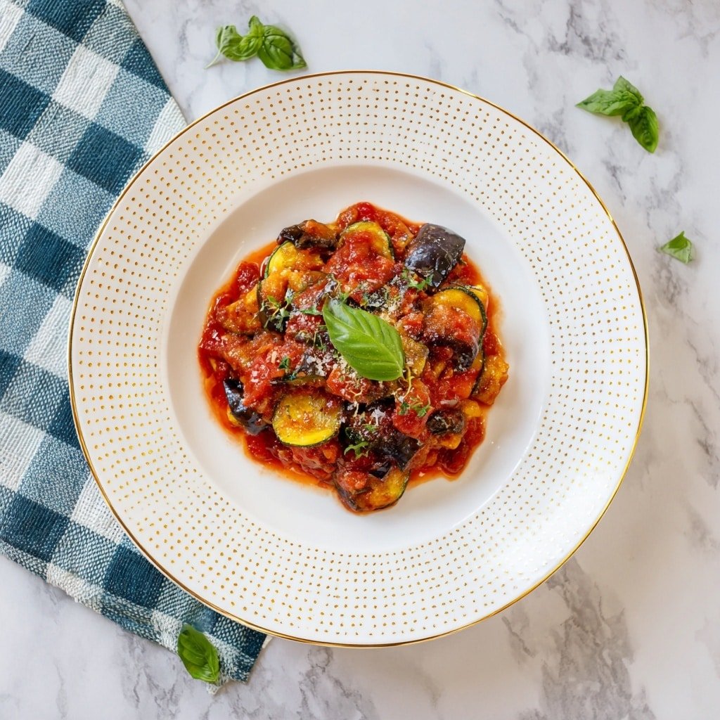 Classic Roasted Ratatouille Recipe - Recipe Image — Classic Roasted Ratatouille, roasted vegetable ratatouille, easy ratatouille recipe, summer vegetable dishes, hearty vegetable casserole
