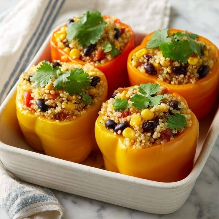 Stuffed Bell Peppers with Quinoa and Black Beans Recipe